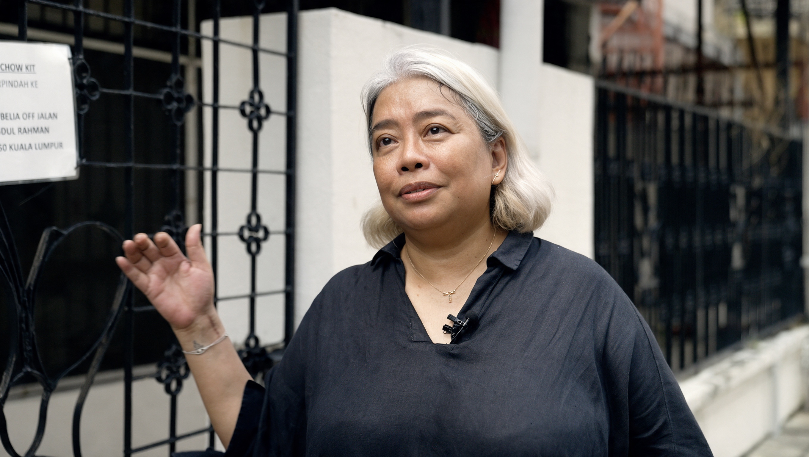 Dr. Hartini Zainudin outside Yayasan Chow Kit in Kuala Lumpur